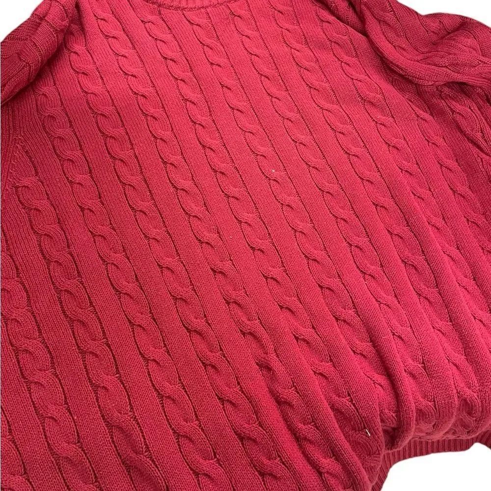 Saddlebred Men's Red Cable Knit Sweater Never worn size XL perfect great gift